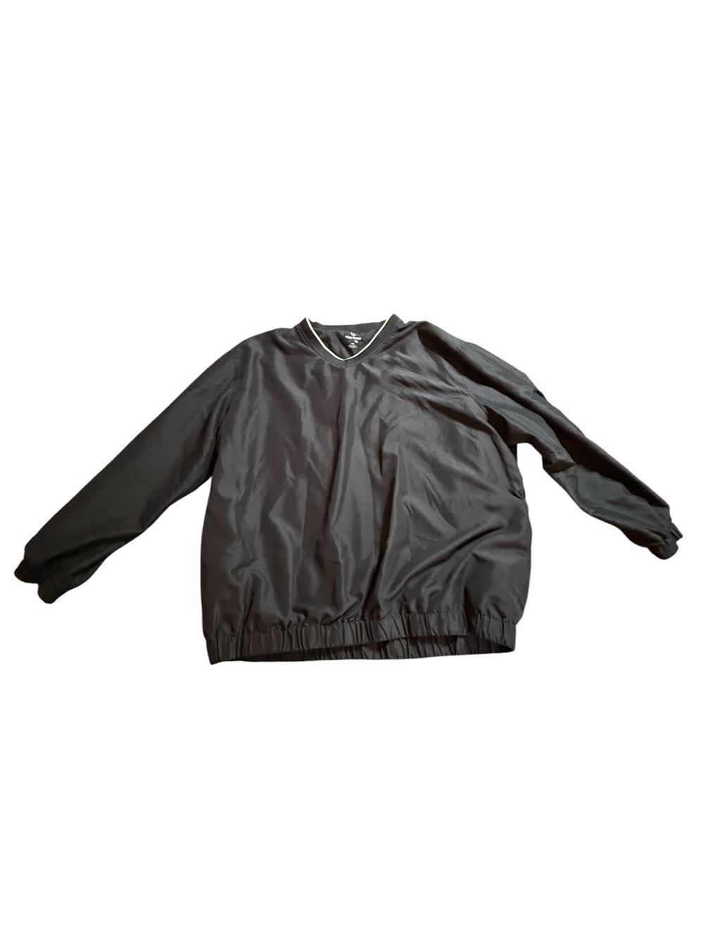 Pro Tour Mens XXL Black Golf Pullover Windbreaker Jacket V-Neck Windshirt Coat